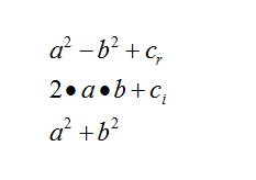Three equations result of minimization of the Mandelbrot Set