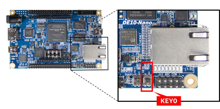 D E 10 - Nano Development Kit Key 0 Button