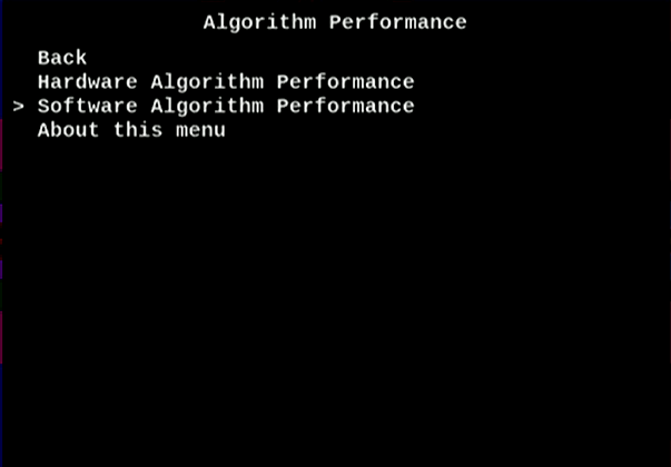 Software Algorithm Performance