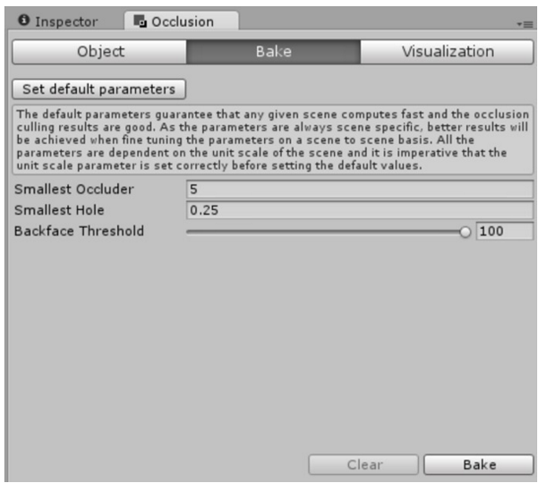 The Occlusion window and Bake button