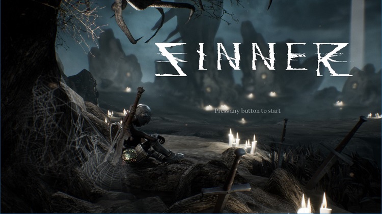 Entry screen of game Sinner