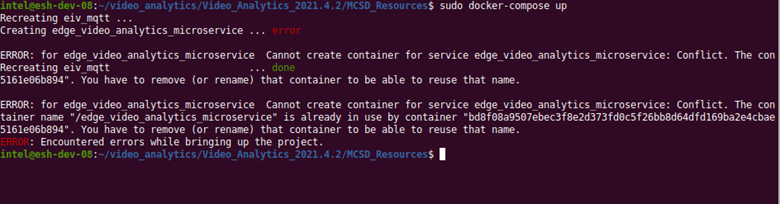 Screenshot of Troubleshooting: Remove Containers