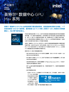 英特尔® 数据中心 GPU Max 系列