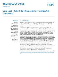 Rethinking Zero Trust with Intel Technology
