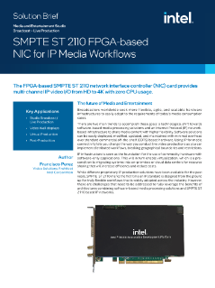 面向 IP 媒体工作流的基于 FPGA 的 ST 2110 NIC