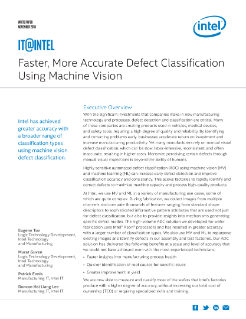 Defect Classification Using Machine Vision