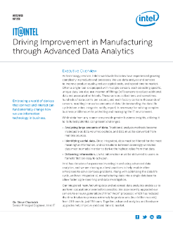 Advanced Analytics for Manufacturing