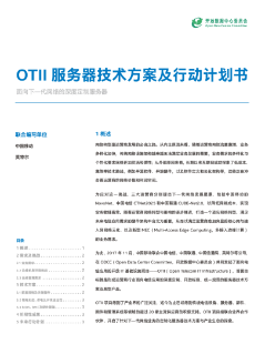 OTII 服务器技术方案及行动计划书