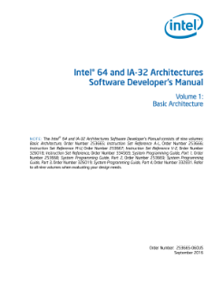 英特尔® 64 位和 IA-32 架构开发人员手册：卷 1