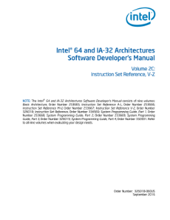 英特尔® 64 位和 IA-32 架构软件开发人员手册第 2C 卷：指令集参考