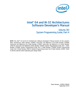 英特尔® 64 位和 IA-32 架构开发人员手册，卷 3D
