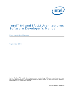 英特尔® 64 位和 IA-32 软件开发人员手册：文档变更