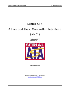 Serial ATA Advanced Host Controller Interface (AHCI)