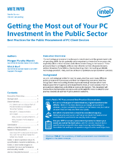 Best Practices for the Public Procurement of PC Client Devices
